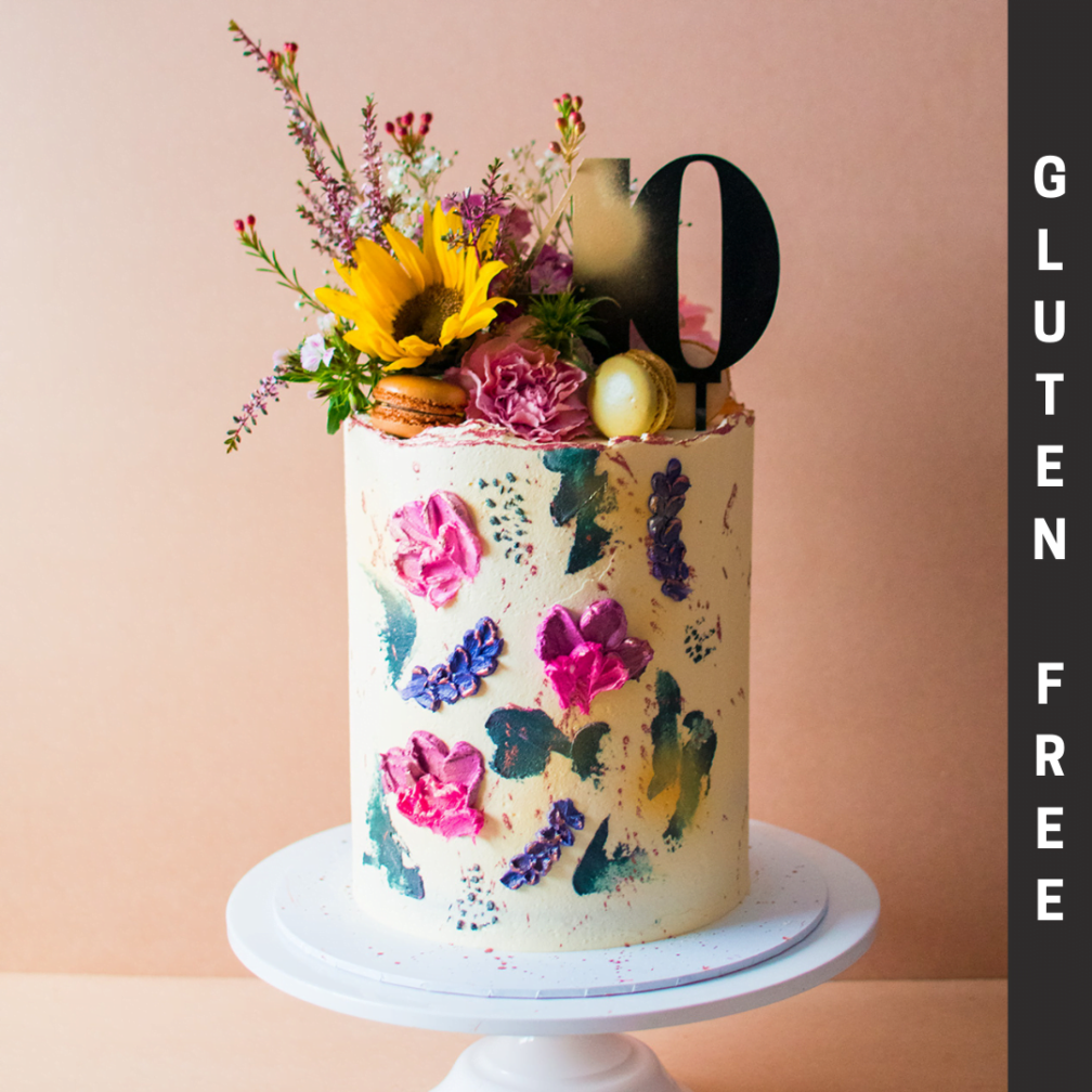 Gluten Free Contemporary flower cake