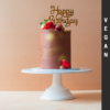 Vegan chocolate and strawberry cake