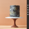 Vegan cake with grey shades