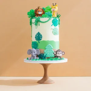 Cartoon Jungle Animal Cake