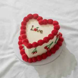 Cherry Overload - Heart Cake